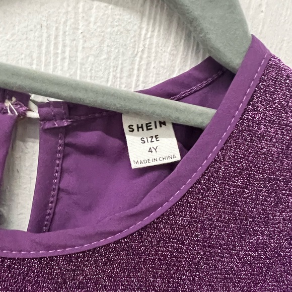 Young Girls Mesh Insert Layered Sleeve Party Dress - Picture 8 of 8